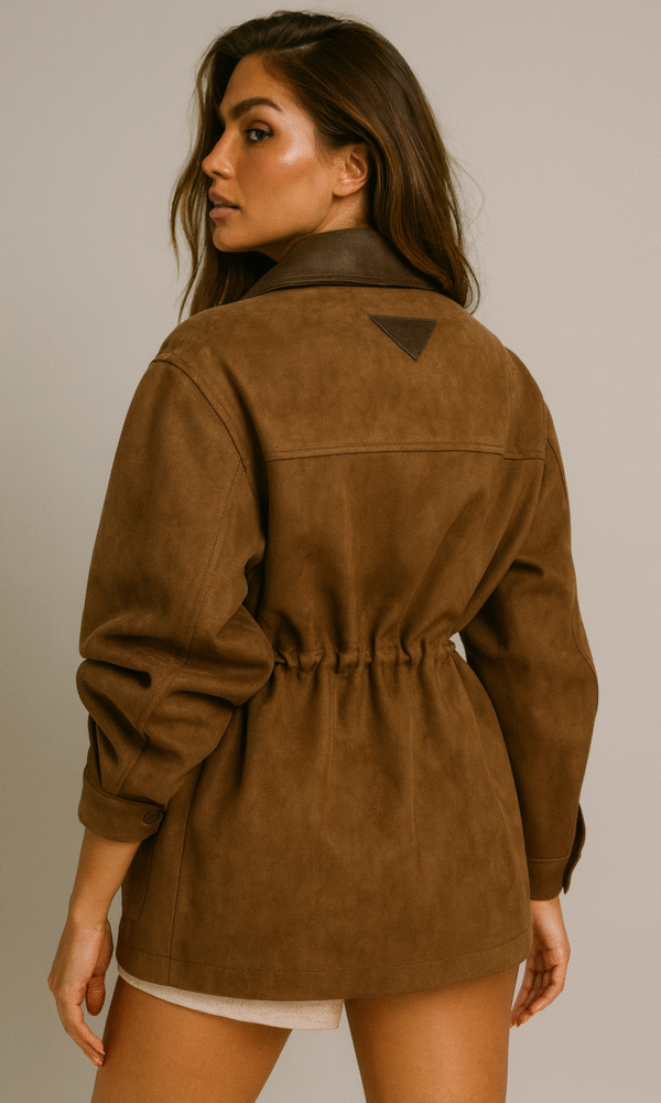 Veste Amer en suede chocolat
