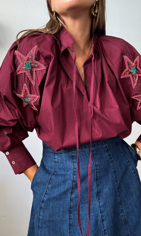Chemise Star en burgundy