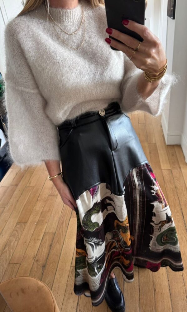 Pull Line beige en mohair