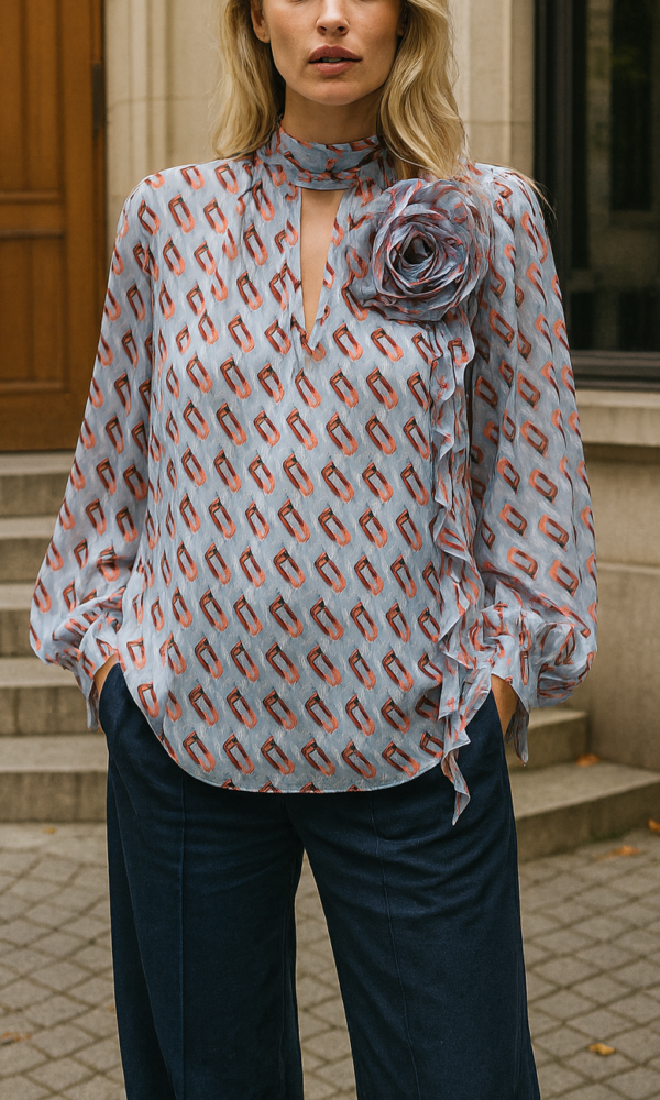 Blouse Olivia bleue
