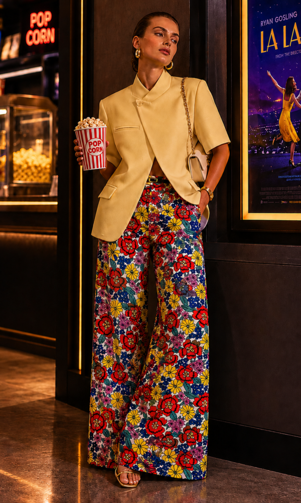 Blazer Nouri jaune en lin